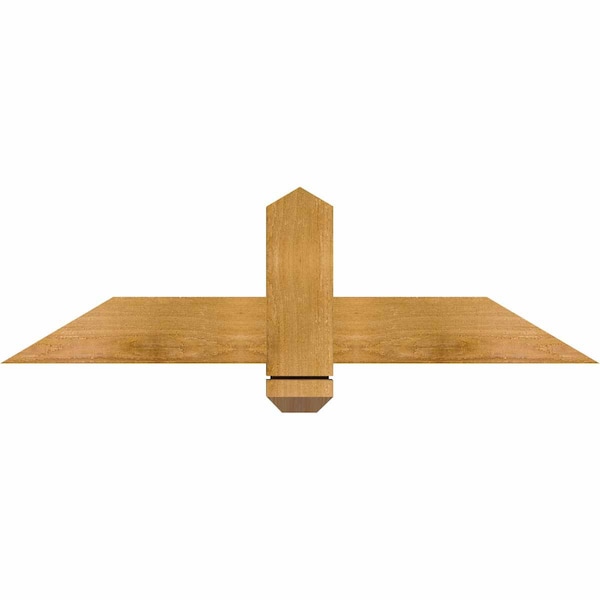 Ekena Millwork Eugene Rough Sawn Timber Gable Bracket, Western Red Cedar, 36"W x 10"H x 2"D x 4"F, 7/12 Pitch GBW036X10X0204EUG00RWR - main